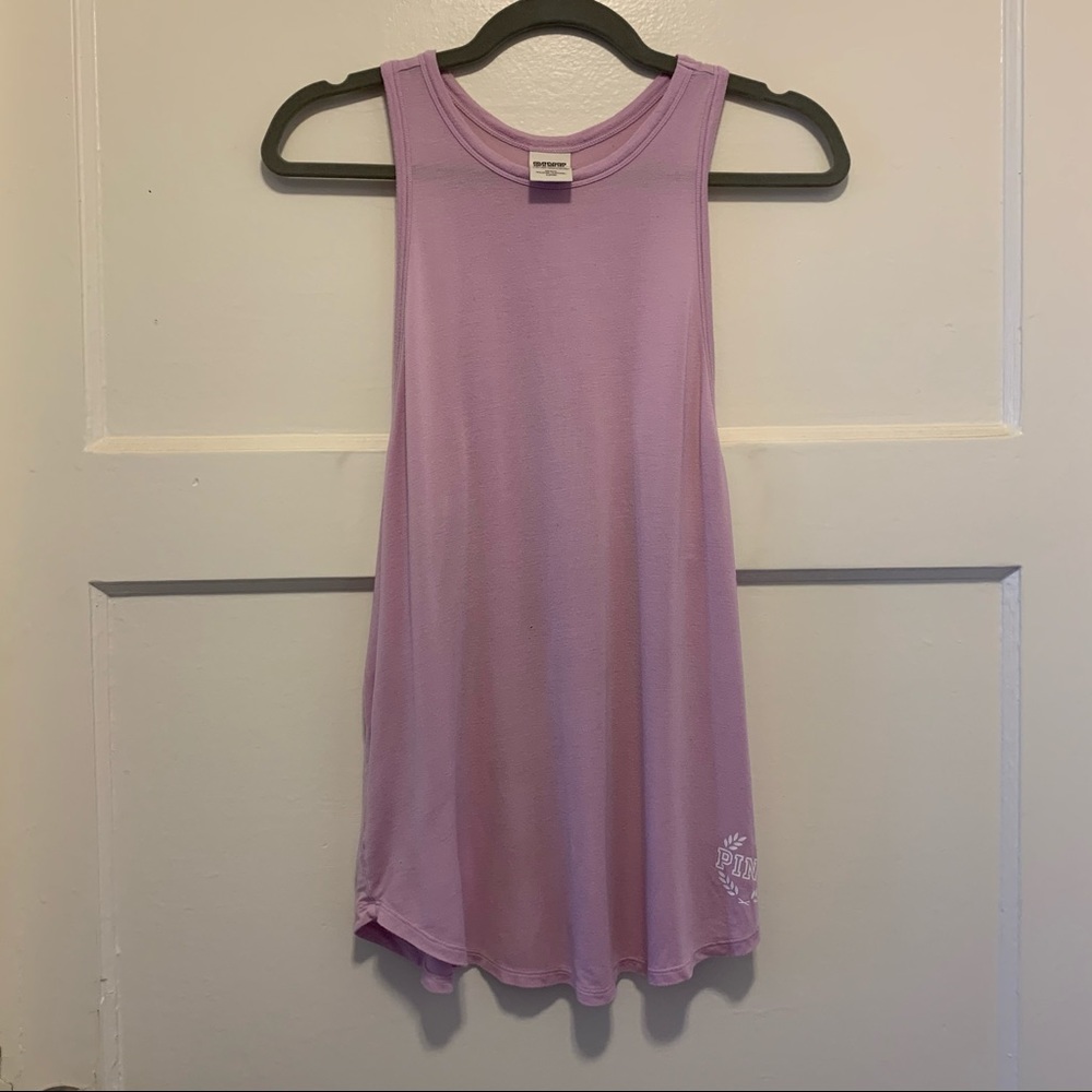Pink VS Purple Logo Racerback Tank Top | Small